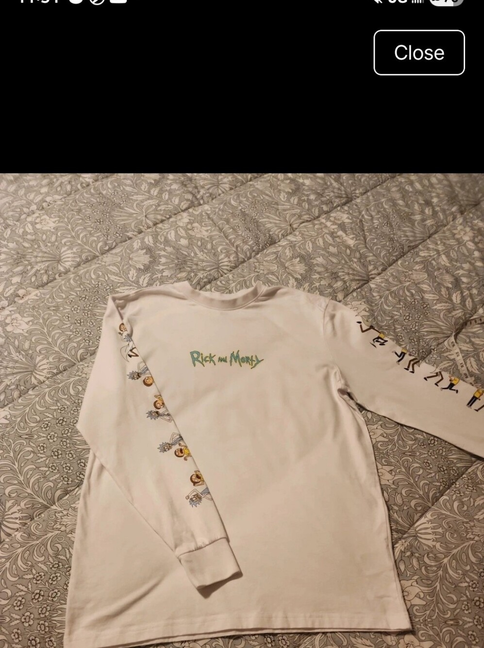 H&M Divided Cartoon Network Rick And Morty 100% Cotton Long Sleeve Top